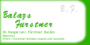 balazs furstner business card