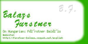 balazs furstner business card